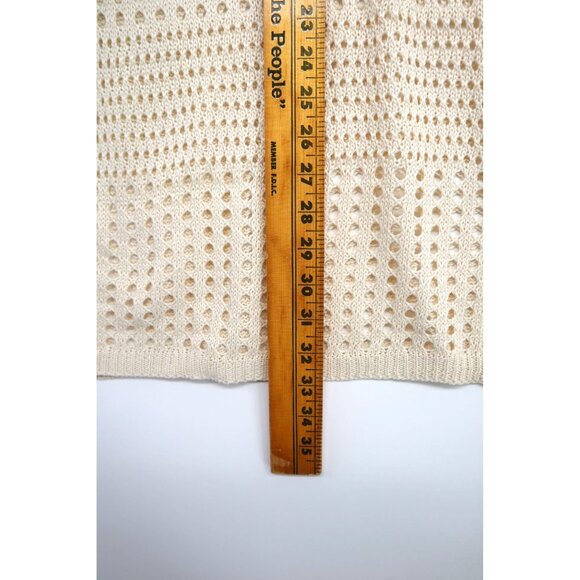 Cupshe Sleeveless Beige Crochet Knit Beach Cover-Up Dress M Summer - Picture 8 of 10